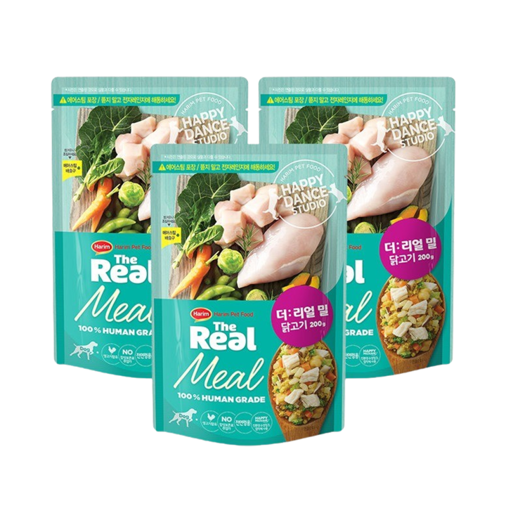 하림펫푸드 더리얼 밀 닭고기 200g X 3팩