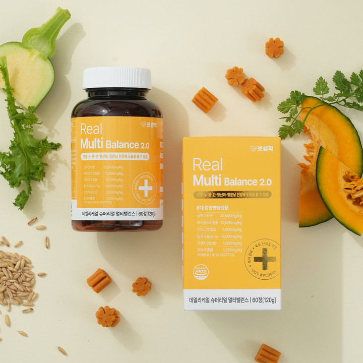 펫생각 데일리케얼 리얼 멀티비타민 60정 2.0 3박스