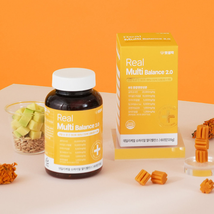 펫생각 데일리케얼 리얼 멀티비타민 60정 2.0 3박스