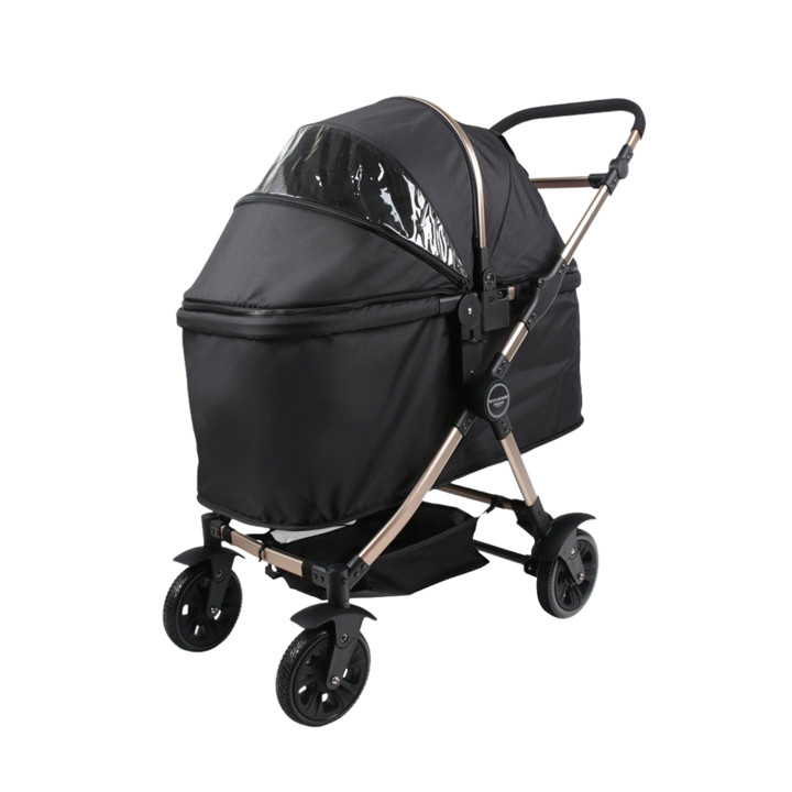 블루앙쿼 플루토 유모차 블랙/골드프레임