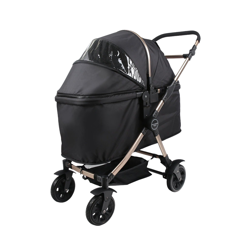블루앙쿼 플루토 유모차 블랙/골드프레임