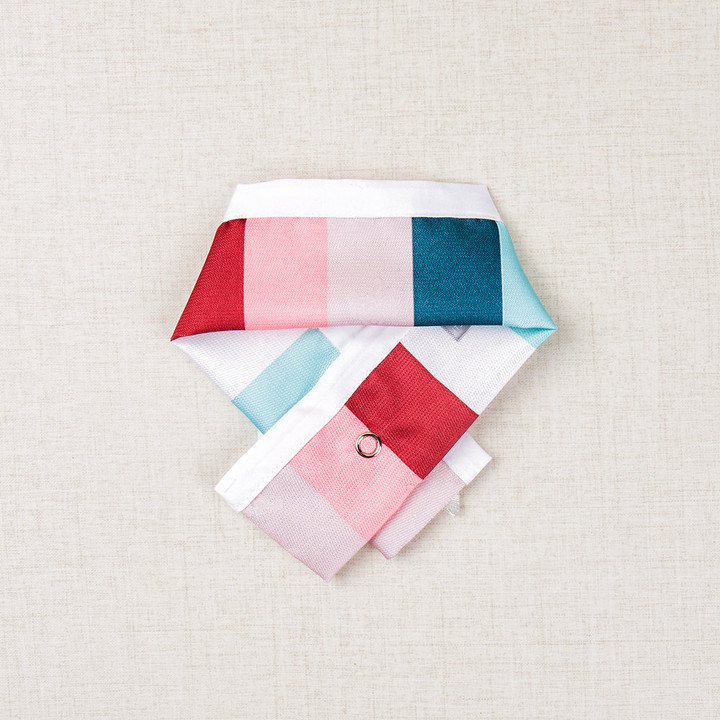 이츠독 색동자수 한복 케이프 민트