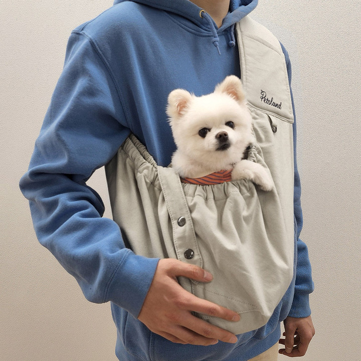 펫츠랜드 러브썸 슬링백 포대기 그레이