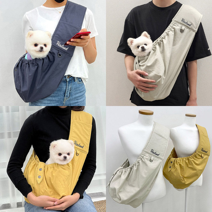 펫츠랜드 러브썸 슬링백 포대기 그레이