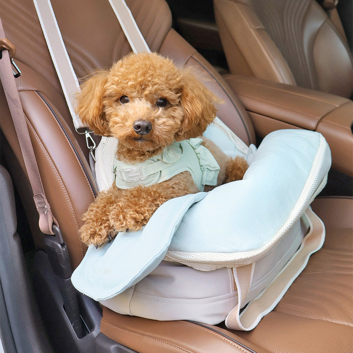 펫츠랜드 강아지 방석겸용 가방 포밍베딩백 오트밀크 M/L