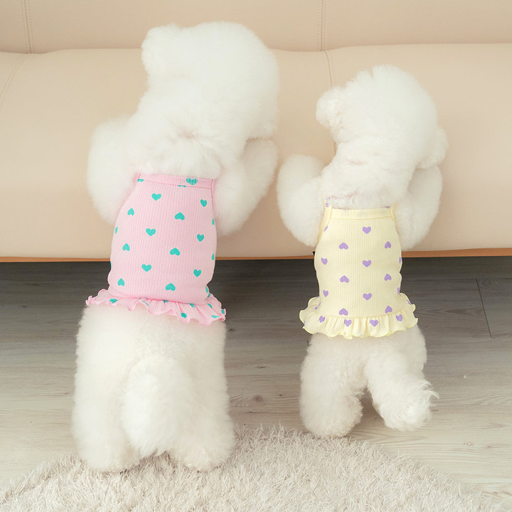 펫츠랜드 러브 프릴 나시티 핑크