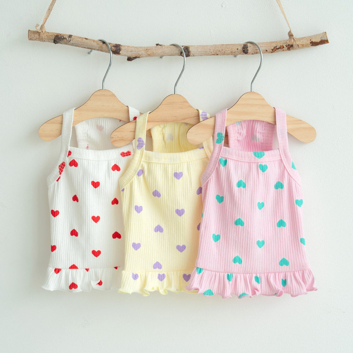 펫츠랜드 러브 프릴 나시티 핑크