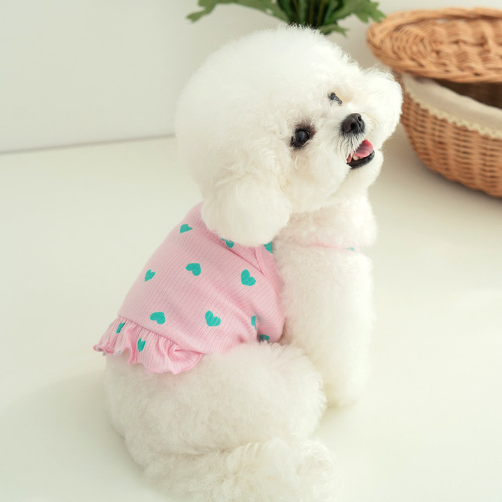 펫츠랜드 러브 프릴 나시티 핑크