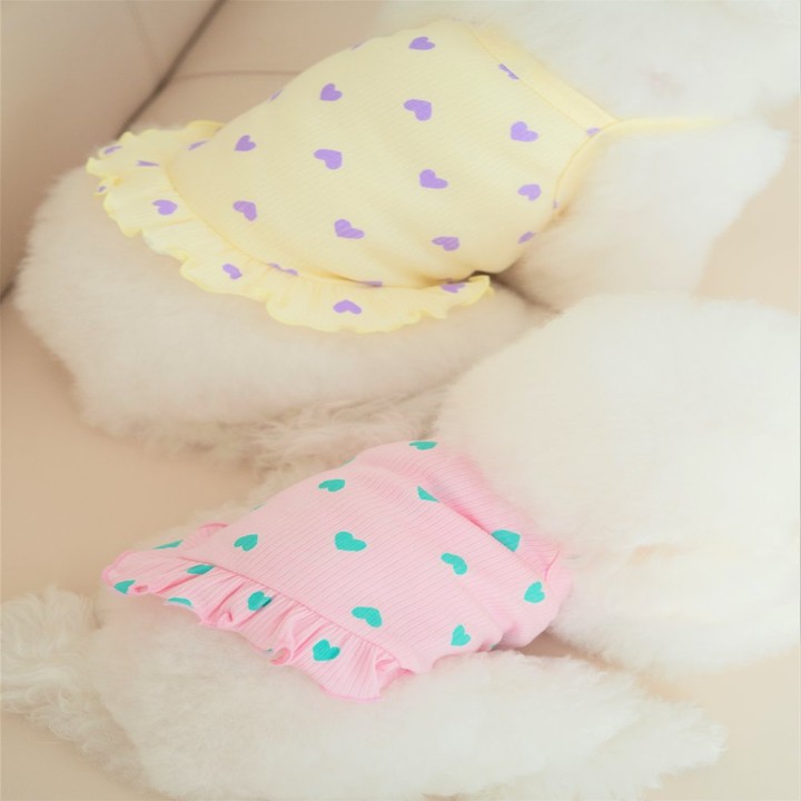 펫츠랜드 러브 프릴 나시티 핑크