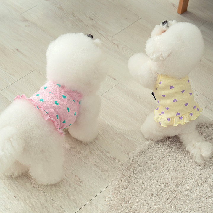 펫츠랜드 러브 프릴 나시티 핑크