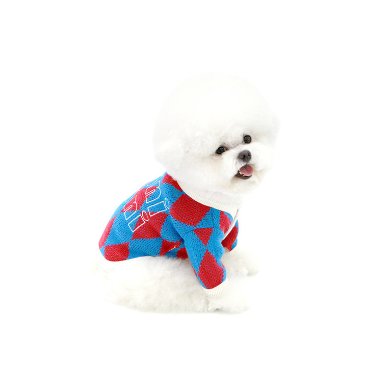 키니키니 KINI DIAMOND PATTERN CARDIGAN-RED(가디건)